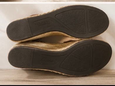 Clarks Artisan Brown Leather Espadrille Wedge Sandals Size 10 Boho Chic Ankle Strap photo 6