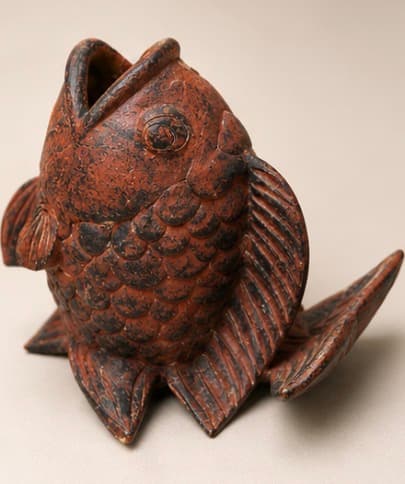 1970’s Terracotta Coy Fish Sculpture photo 3