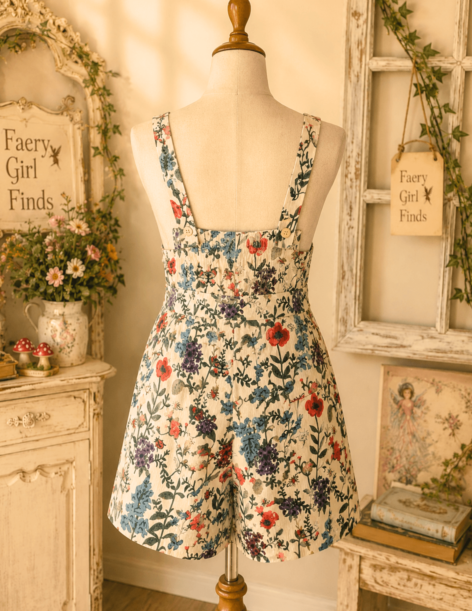 🌸 Cider Floral Garden Romper – Size Small | NWT photo 3