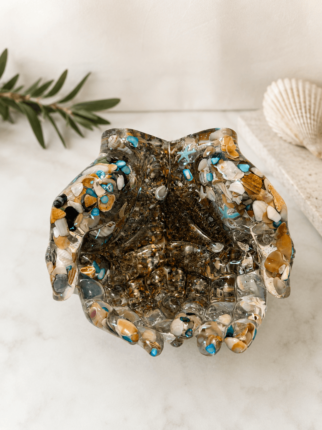 🌊 Treasures of the Tide — One-of-a-Kind Resin Art Bowl photo 2