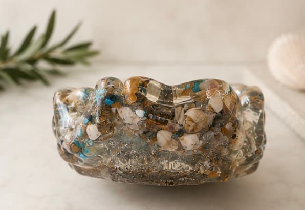 🌊 Treasures of the Tide — One-of-a-Kind Resin Art Bowl photo 3