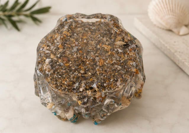🌊 Treasures of the Tide — One-of-a-Kind Resin Art Bowl photo 4